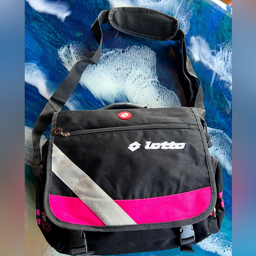 SALE! Lotto Brand, 2 compart. Computer & Book Bag Blk GREAT FOR TRAVEL. NEW!